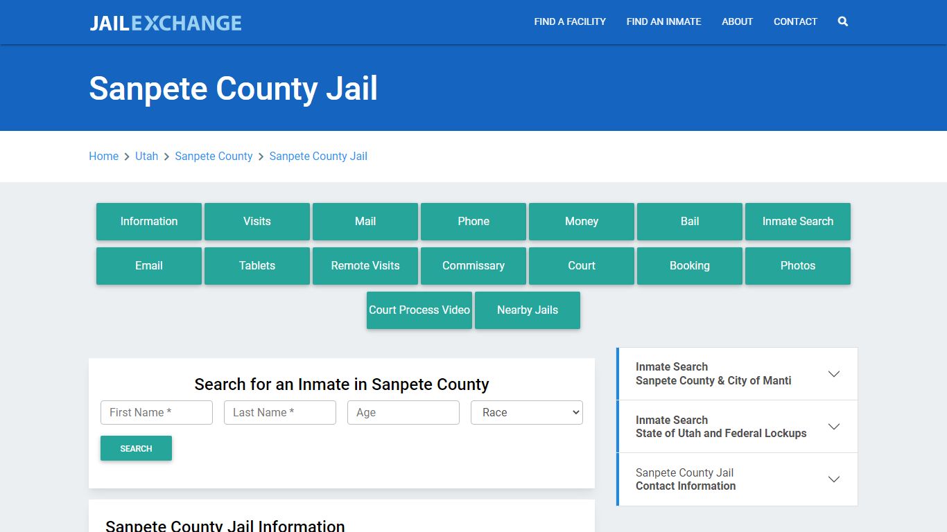 Sanpete County Jail Roster Lookup, UT, Inmate Search